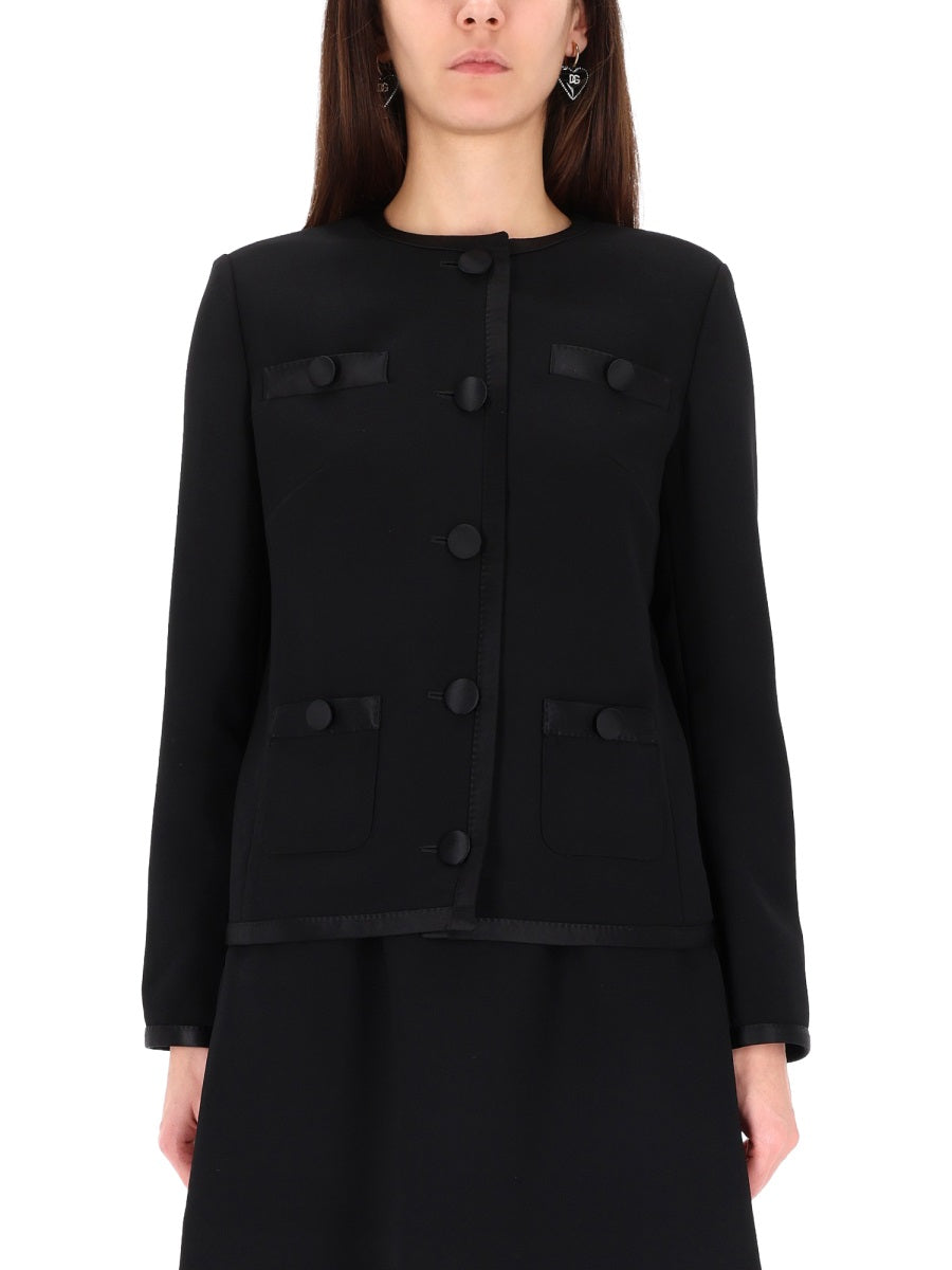 Dolce & Gabbana Women Double Crepe Single-Breasted Jacket DOLCE & GABBANA