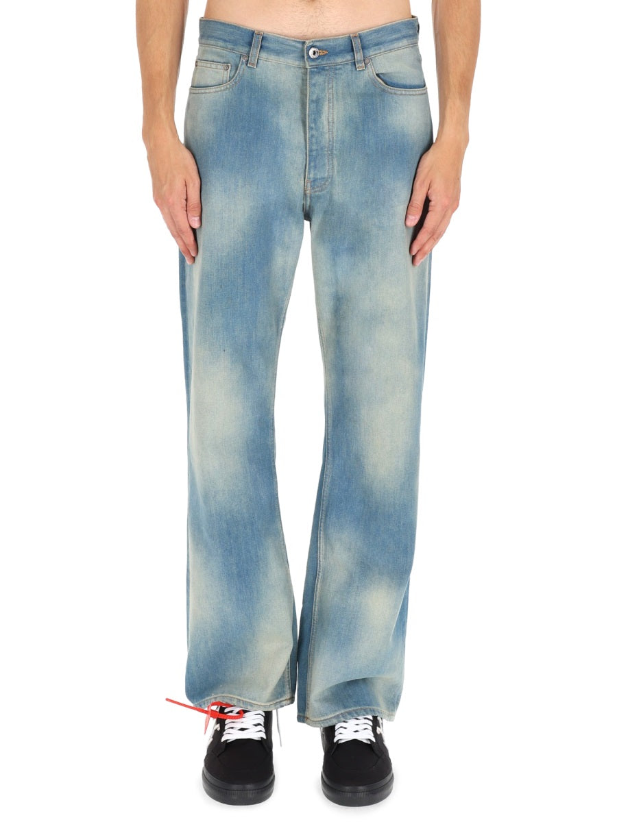 Off-White Men "Diag Raw Patch" Jeans OFF-WHITE
