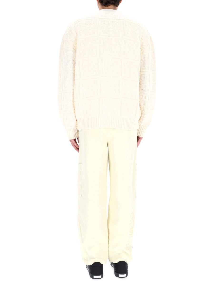 Off-White Men Arrow Stitch Cardigan OFF-WHITE