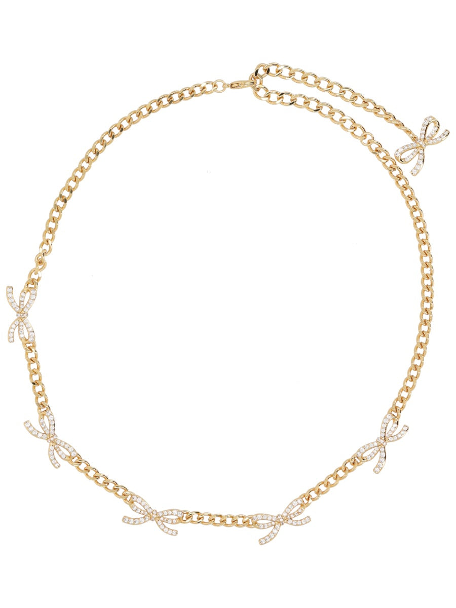 Self-Portrait Women Necklace With Bows And Crystals SELF-PORTRAIT