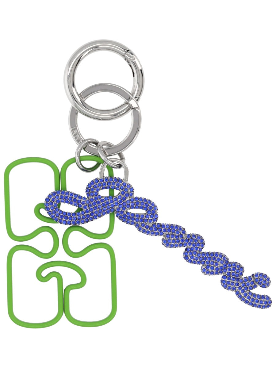Ganni Women Keychain With Logo GANNI