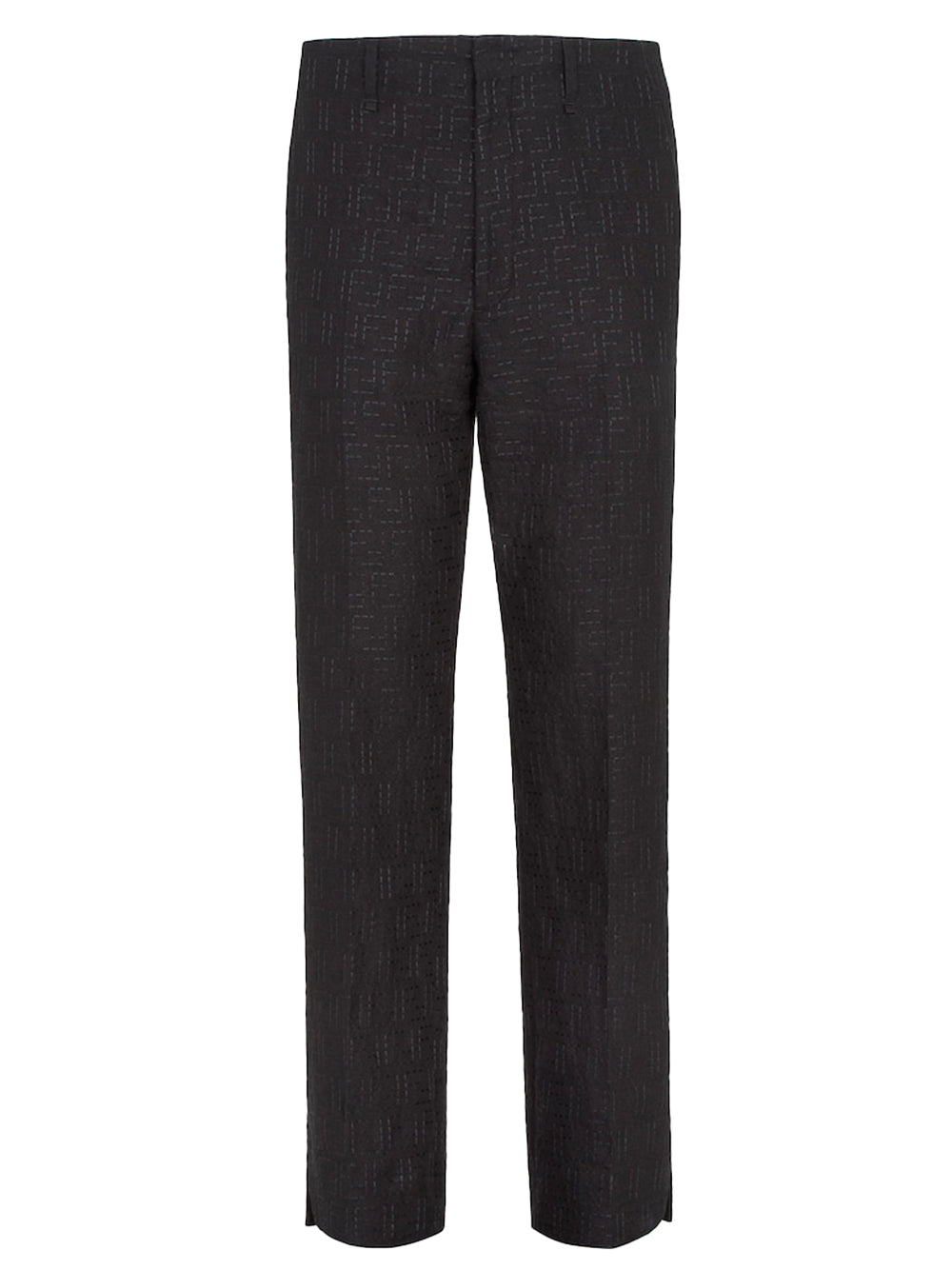 Fendi Men Linen Ff Jacquard Trousers FENDI