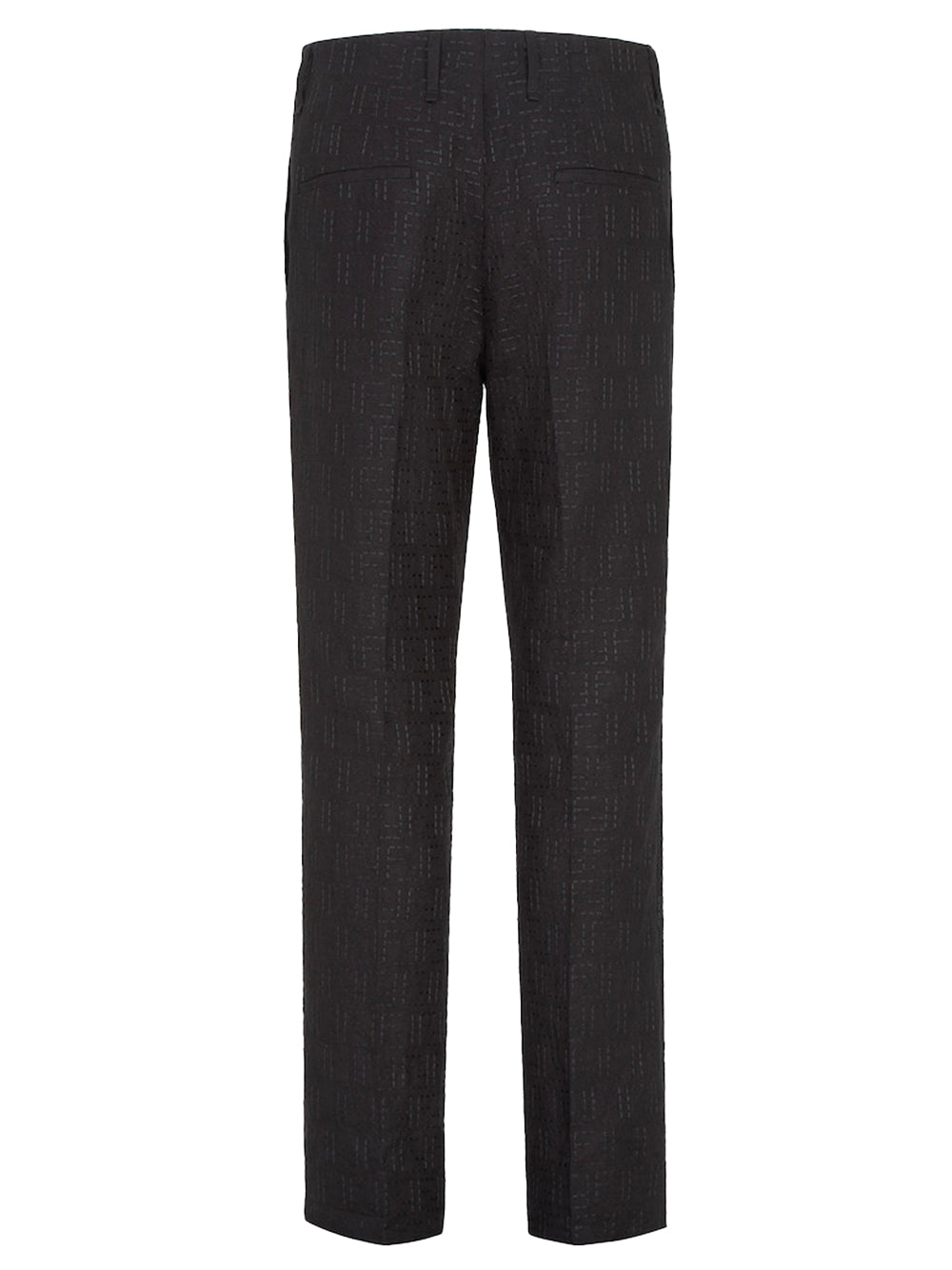 Fendi Men Linen Ff Jacquard Trousers FENDI