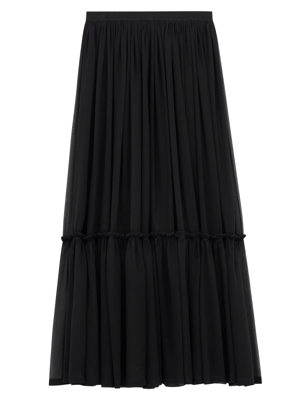 Saint Laurent Women Gonna A Balze In Mussola Di Crêpe Di Seta SAINT LAURENT