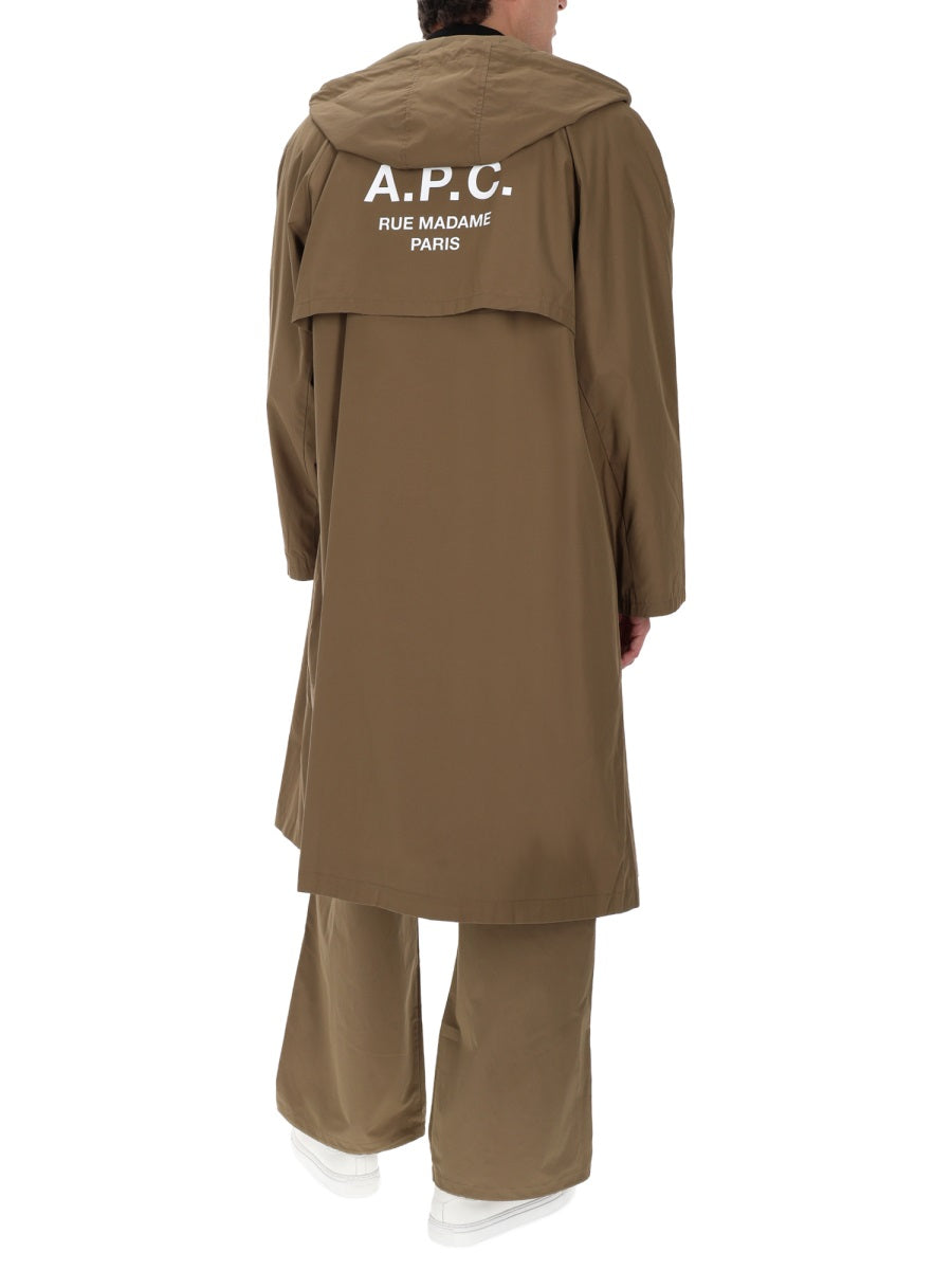 A.P.C. Men Hooded Trench Coat A.P.C.