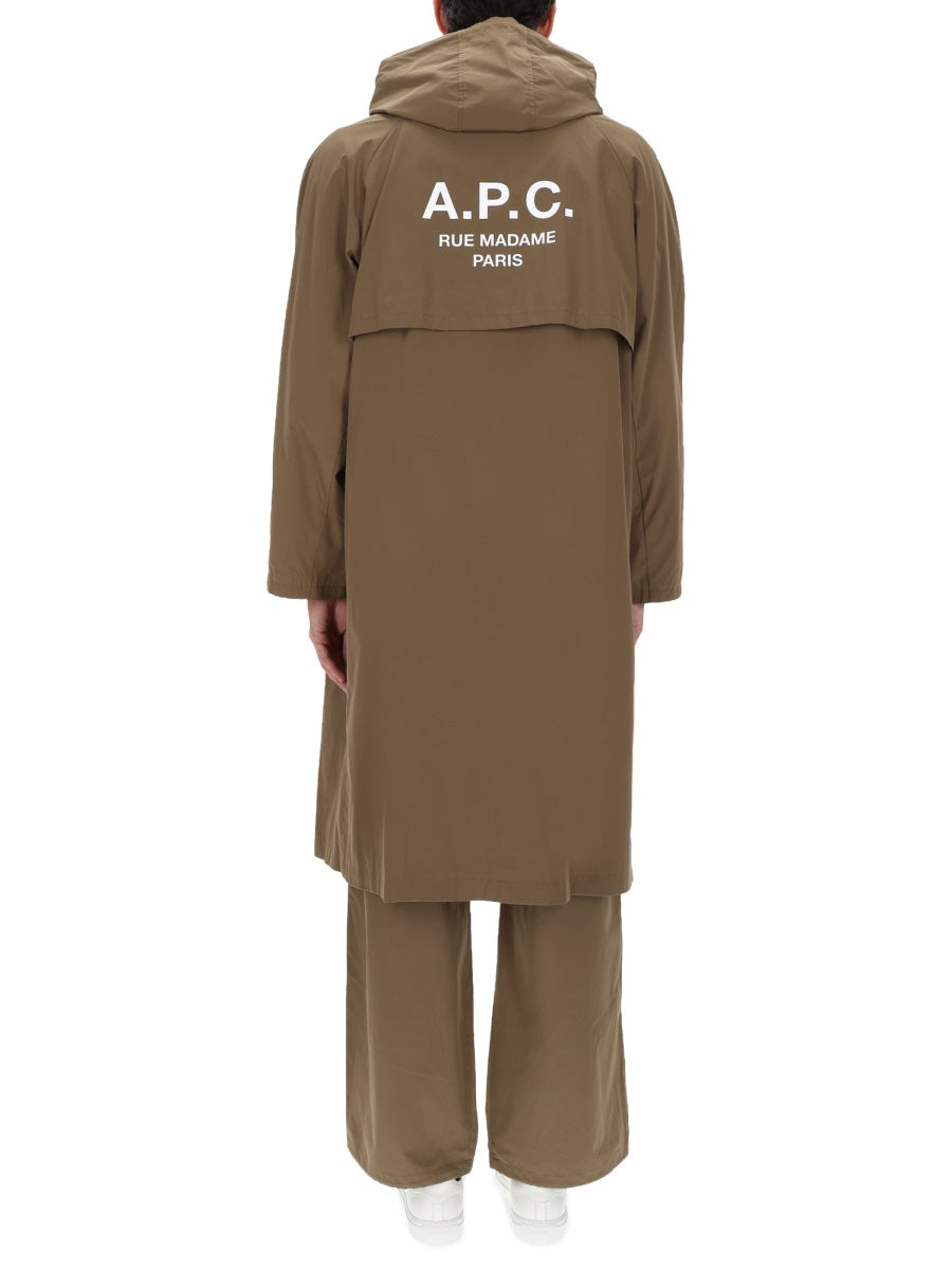 A.P.C. Men Hooded Trench Coat A.P.C.