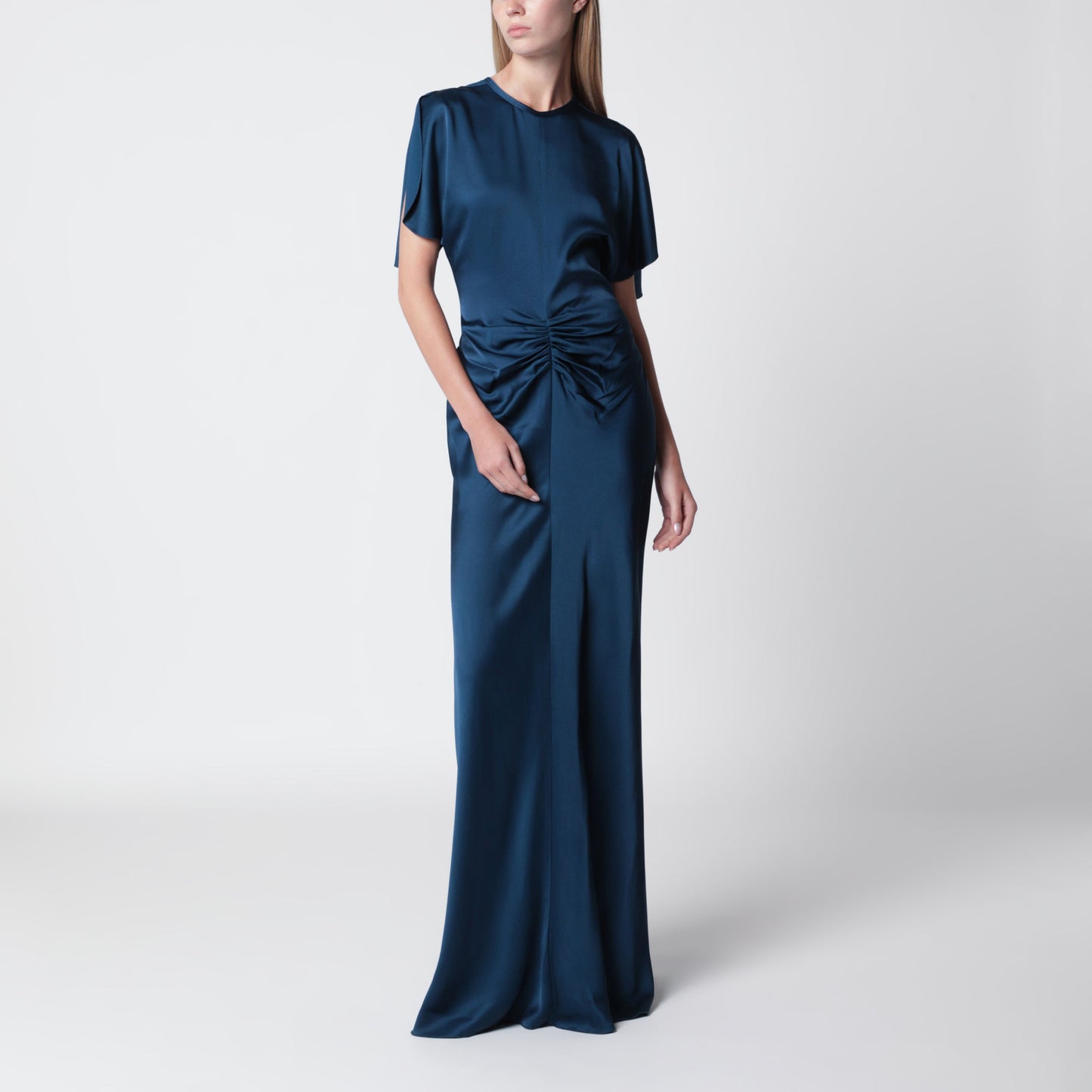 Victoria Beckham Ocean Blue Isabella Satin Crãªpe Maxi Dress Women VICTORIA BECKHAM