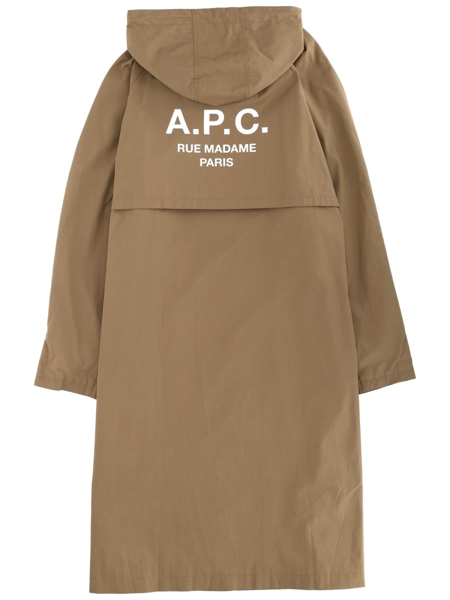 A.P.C. Men Hooded Trench Coat A.P.C.