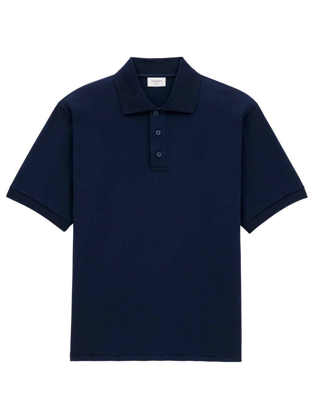 Saint Laurent Men Cassandre Piqué Polo Shirt SAINT LAURENT