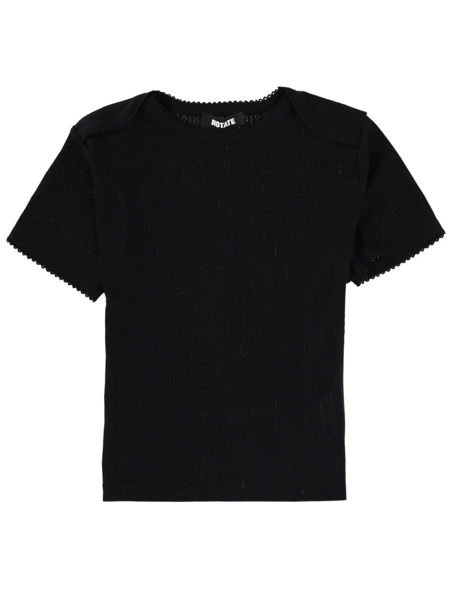 Rotate Women "Pointelle" T-Shirt ROTATE