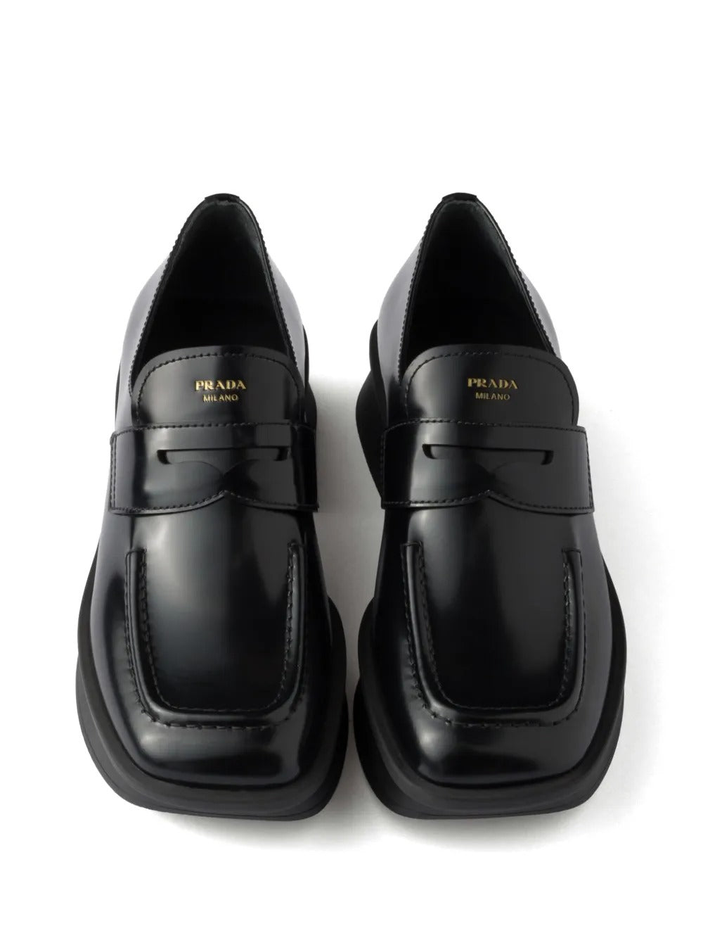 Prada Women Equal Brushed Leather Loafers PRADA