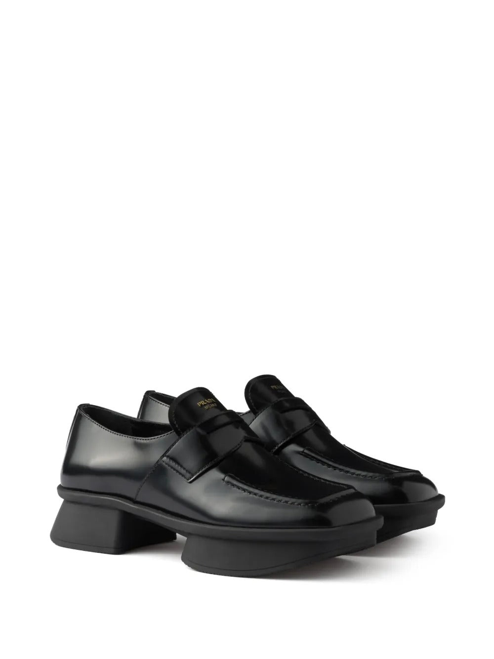 Prada Women Equal Brushed Leather Loafers PRADA