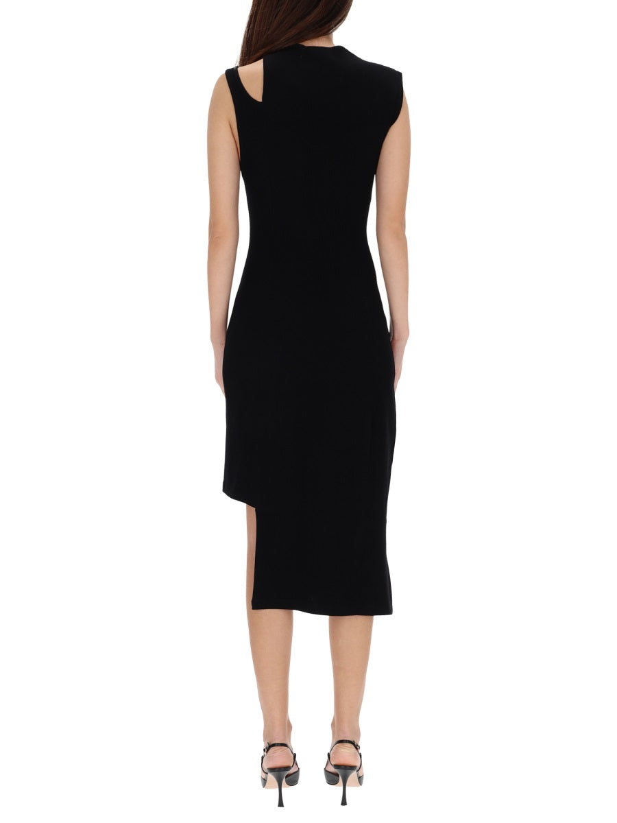 Courreges Women Ribbed "Oblique" Dress COURREGES