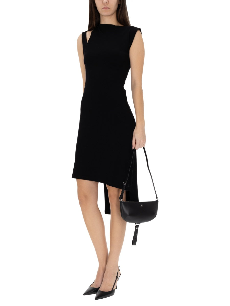 Courreges Women Ribbed "Oblique" Dress COURREGES