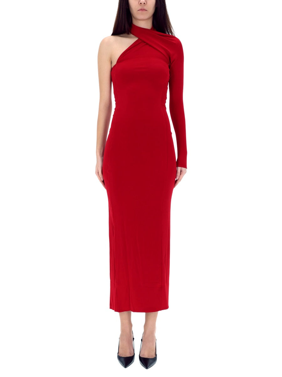 Courreges Women Draped One-Shoulder Dress