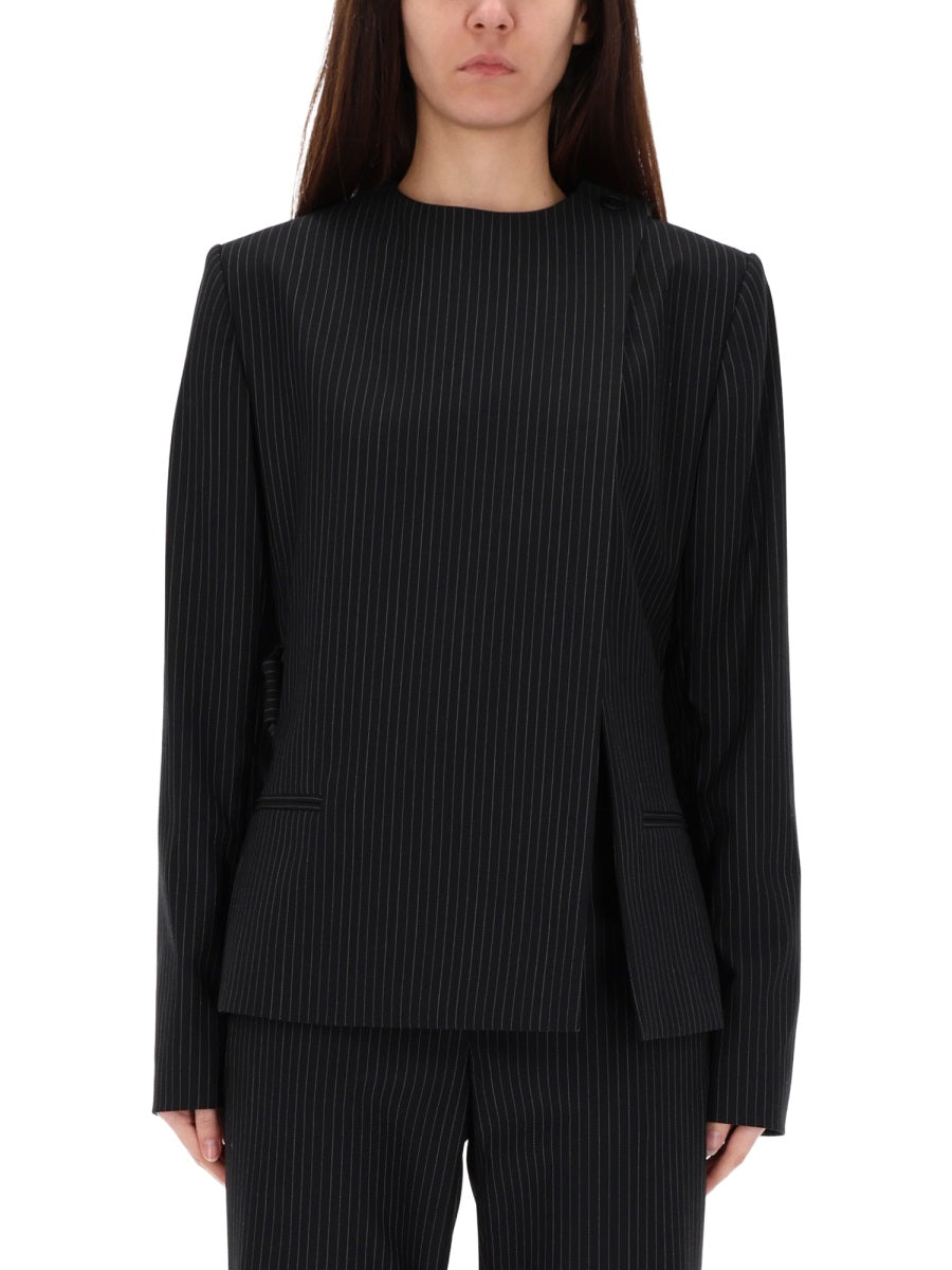 Courreges Women "Buckle Pinstripes" Jacket COURREGES