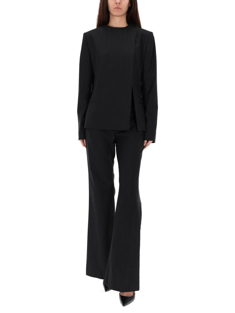 Courreges Women "Buckle Pinstripes" Jacket COURREGES