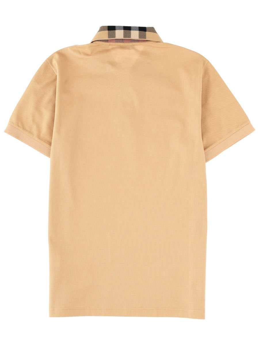 Burberry Men Polo Shirt With "Check" Collar BURBERRY