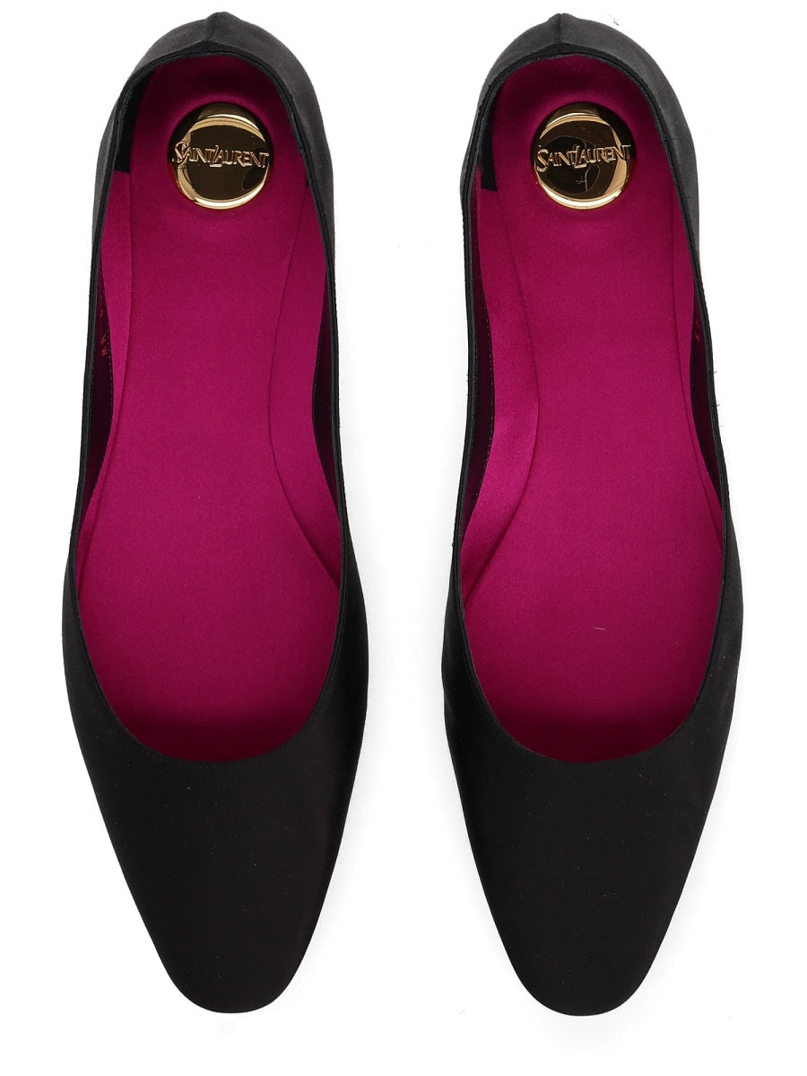 Saint Laurent Women Crepe Satin Ballerina "Lou" SAINT LAURENT