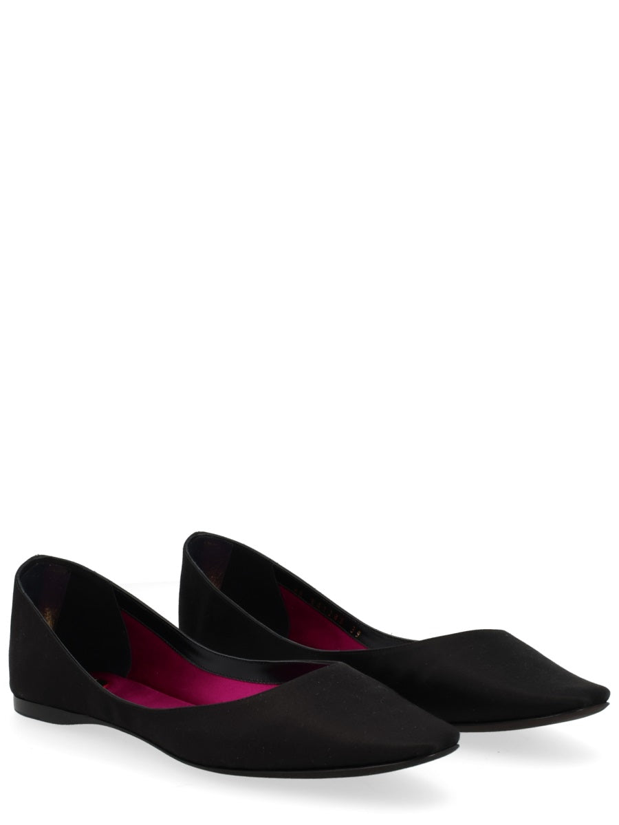 Saint Laurent Women Crepe Satin Ballerina "Lou" SAINT LAURENT
