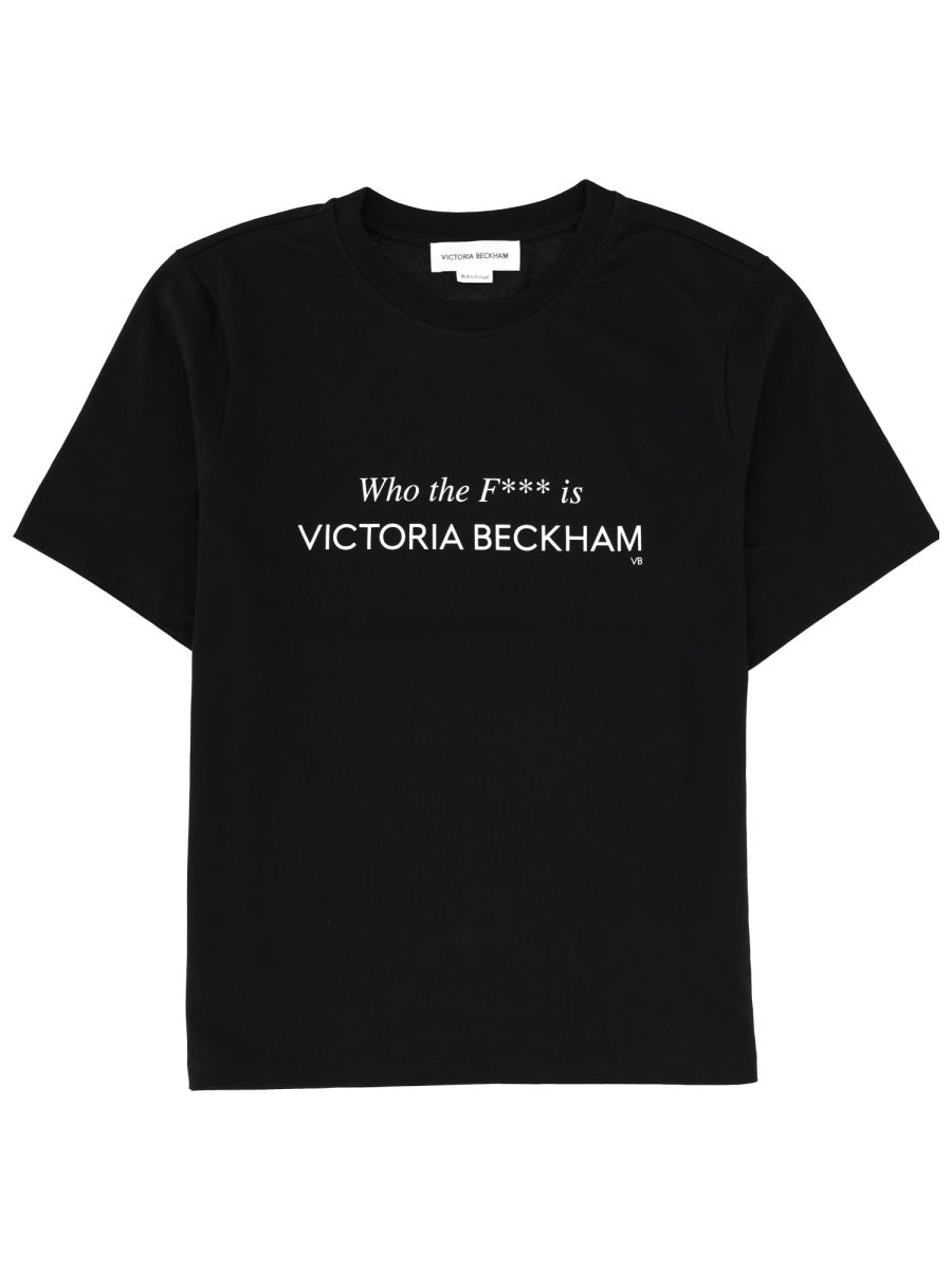 Victoria Beckham Women "Who The F*** Is Victoria Beckham" T-Shirt. VICTORIA BECKHAM