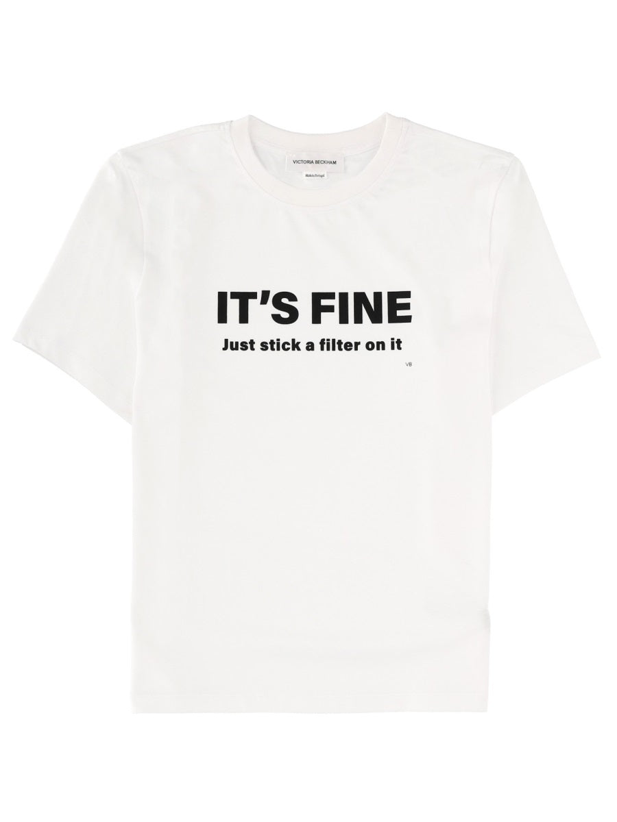 Victoria Beckham Women "Its Fine, Just Stick A Filter On It" T-Shirt VICTORIA BECKHAM