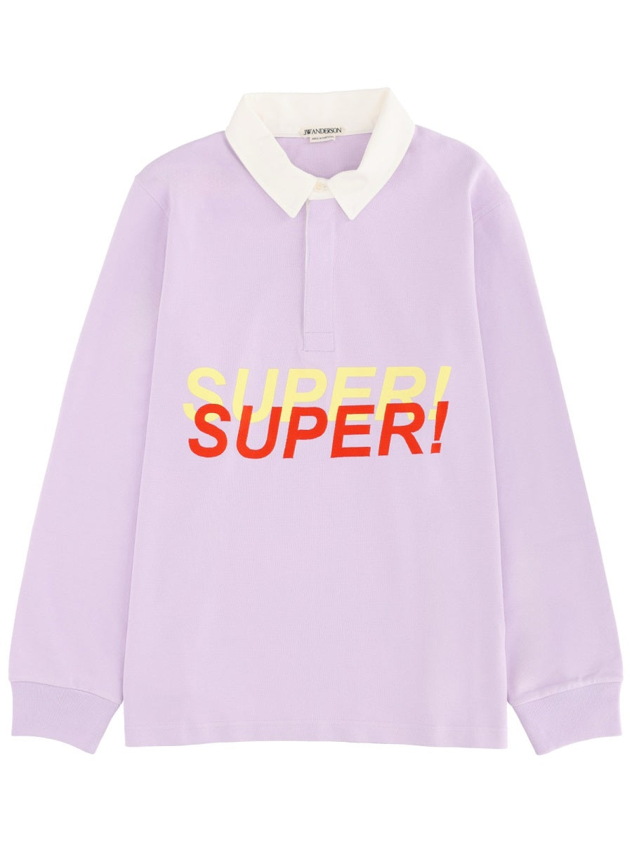 Jw Anderson Men "Super Super" Polo Shirt J.W. ANDERSON