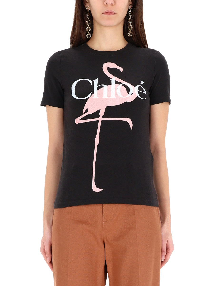 Chloé Women T-Shirt With Logo CHLOE
