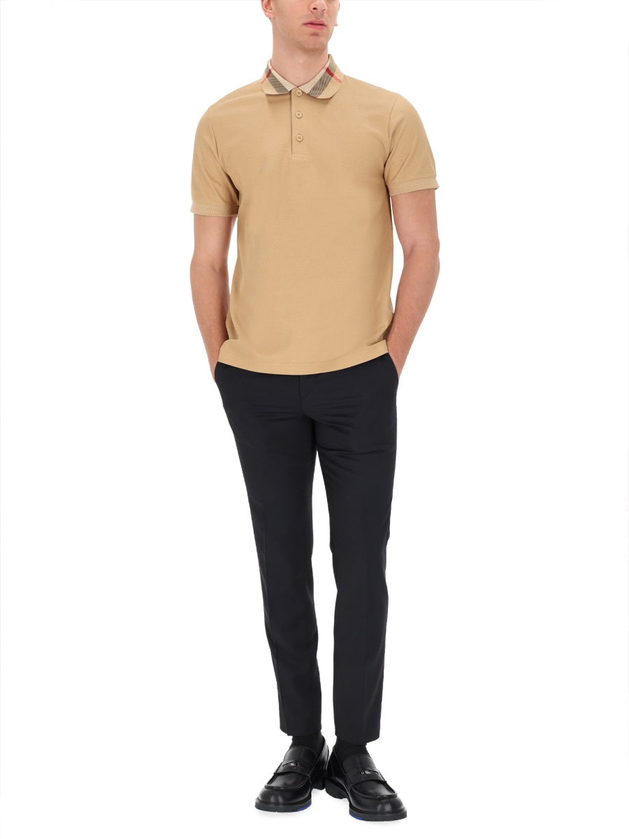 Burberry Men Polo Shirt With "Check" Collar BURBERRY