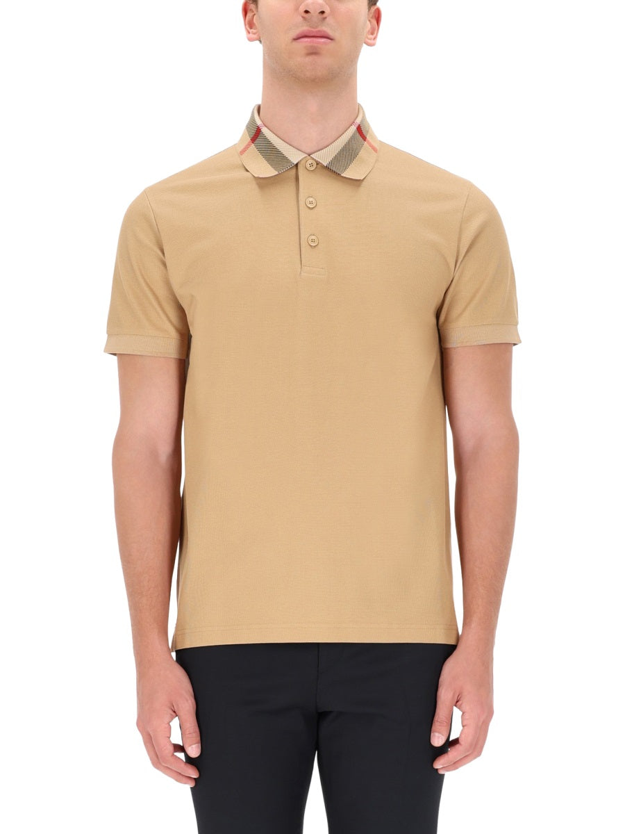 Burberry Men Polo Shirt With "Check" Collar BURBERRY