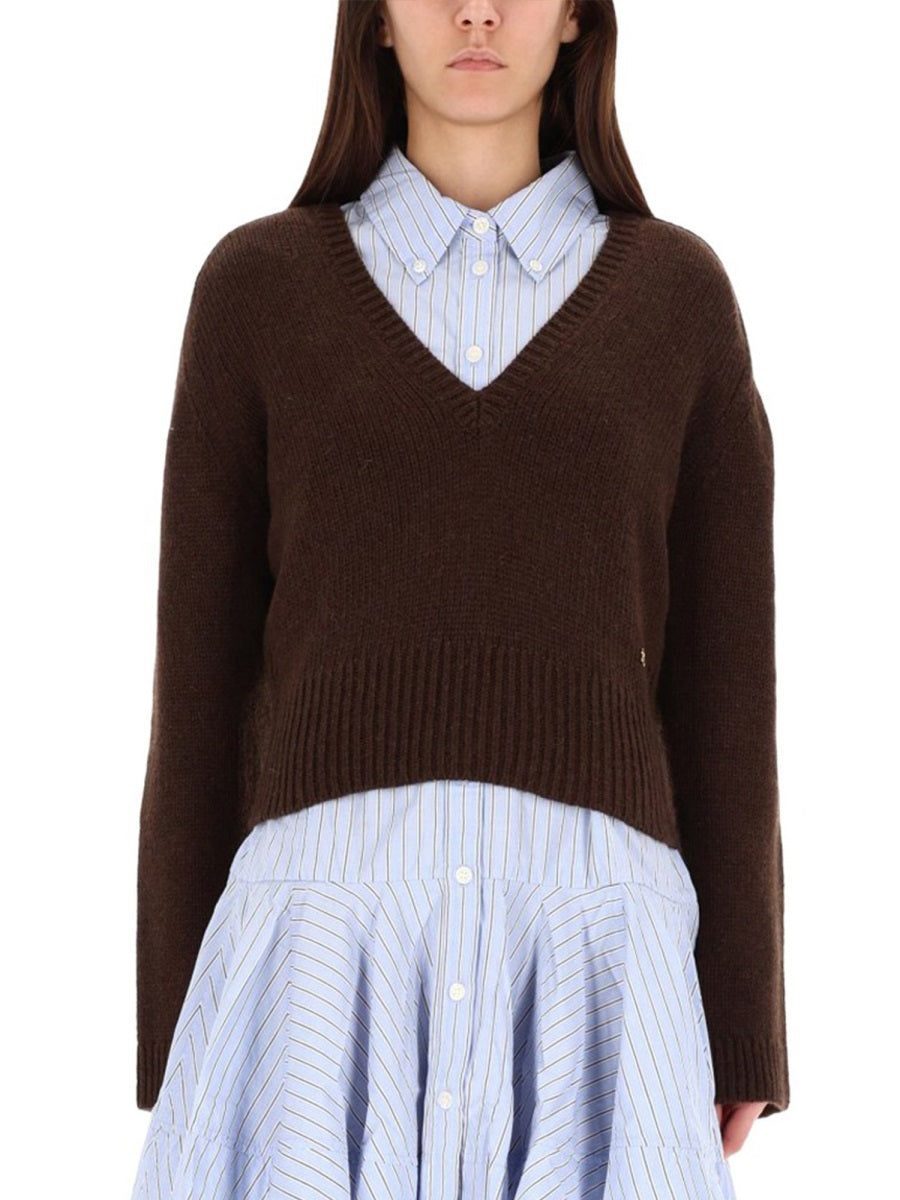 Ganni Women V-Neck Sweater GANNI