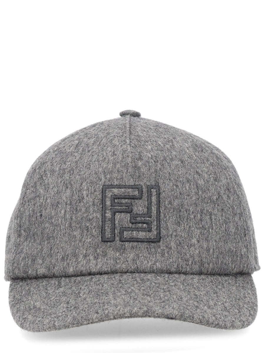 Fendi Men Wool And Cashmere Baseball Hat FENDI