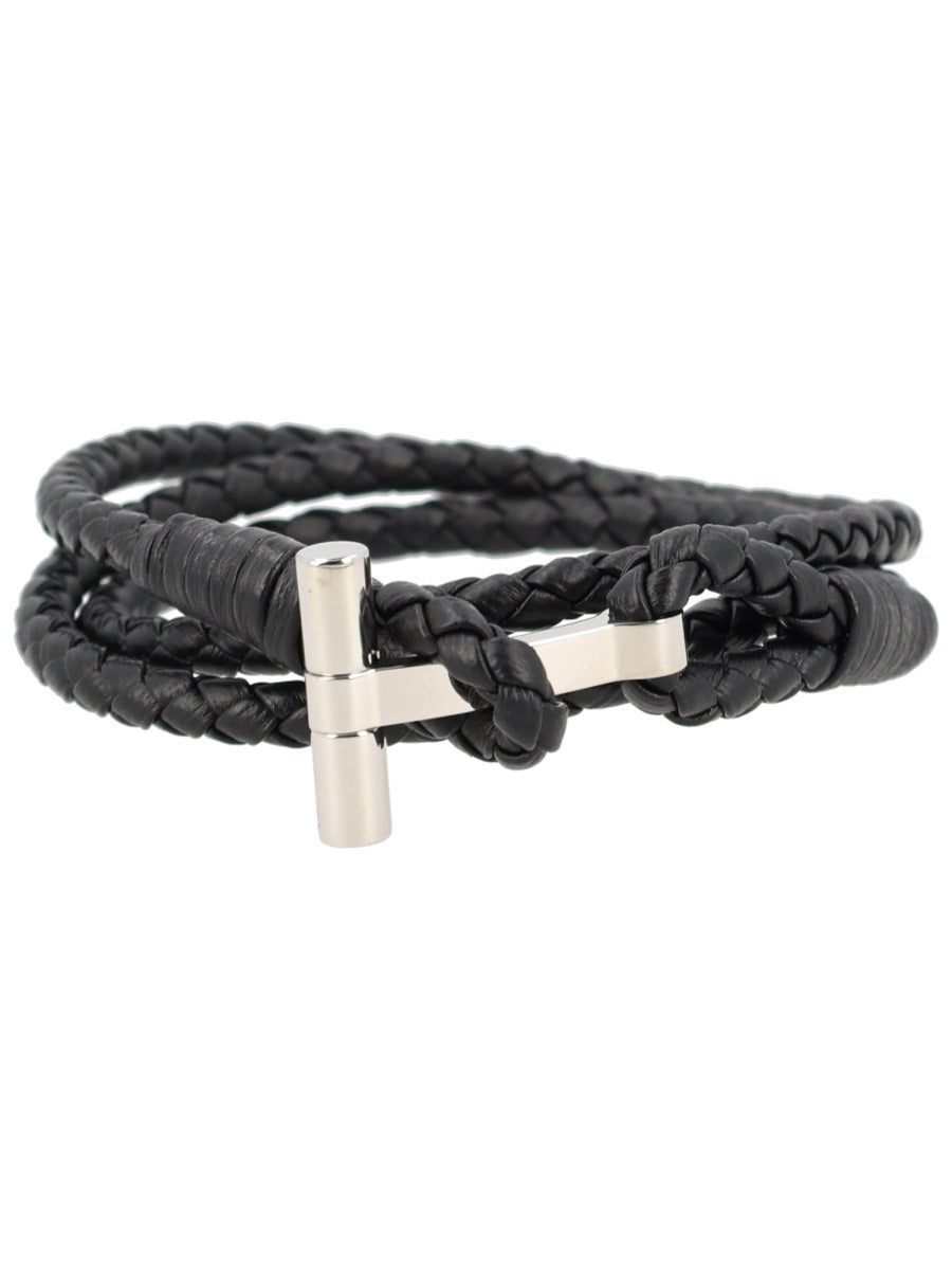 Tom Ford Men Bracciale In Pelle Intrecciata TOM FORD