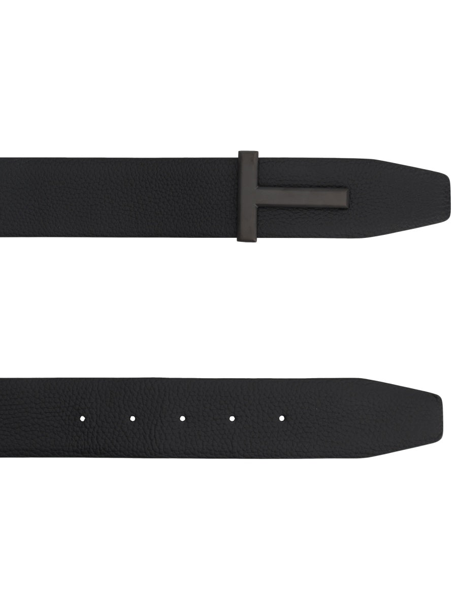 Tom Ford Men Cintura Con Fibbia "T" TOM FORD