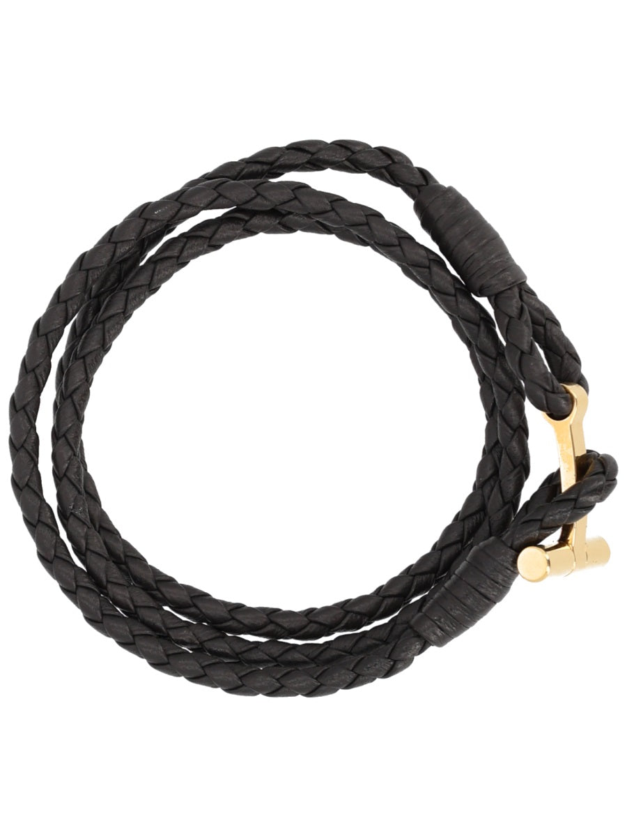Tom Ford Men Bracciale In Pelle Intrecciata TOM FORD