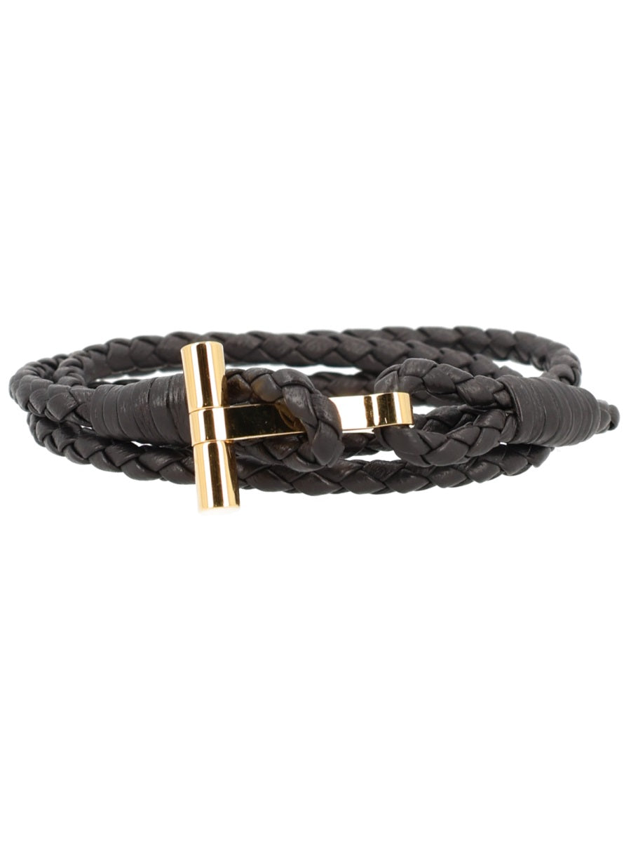Tom Ford Men Bracciale In Pelle Intrecciata TOM FORD