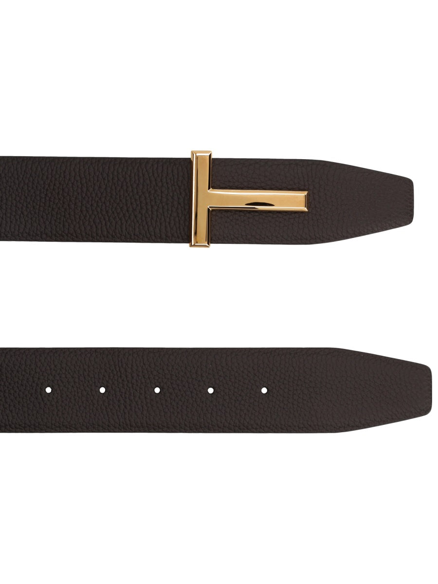 Tom Ford Men Cintura Con Fibbia "T" TOM FORD