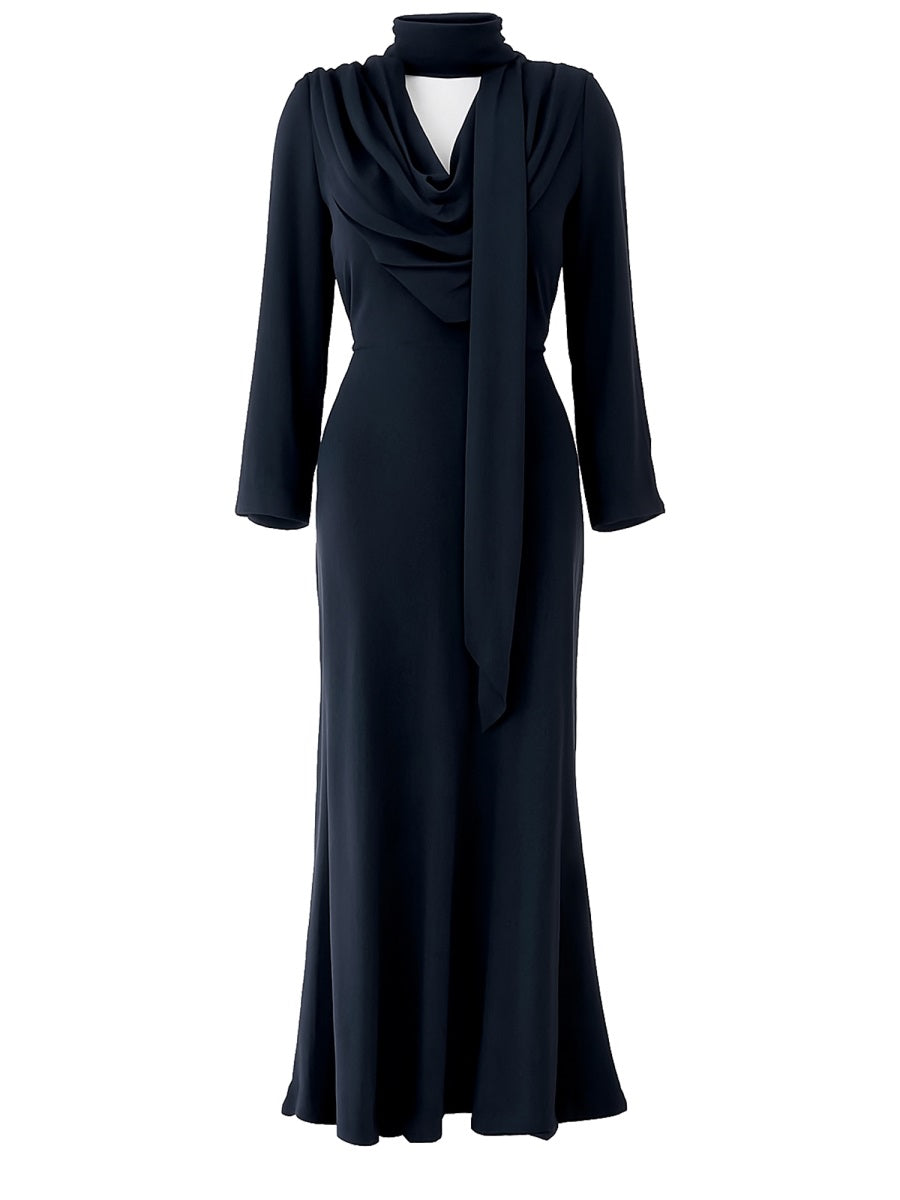 Rotate Women Long Draped Dress ROTATE
