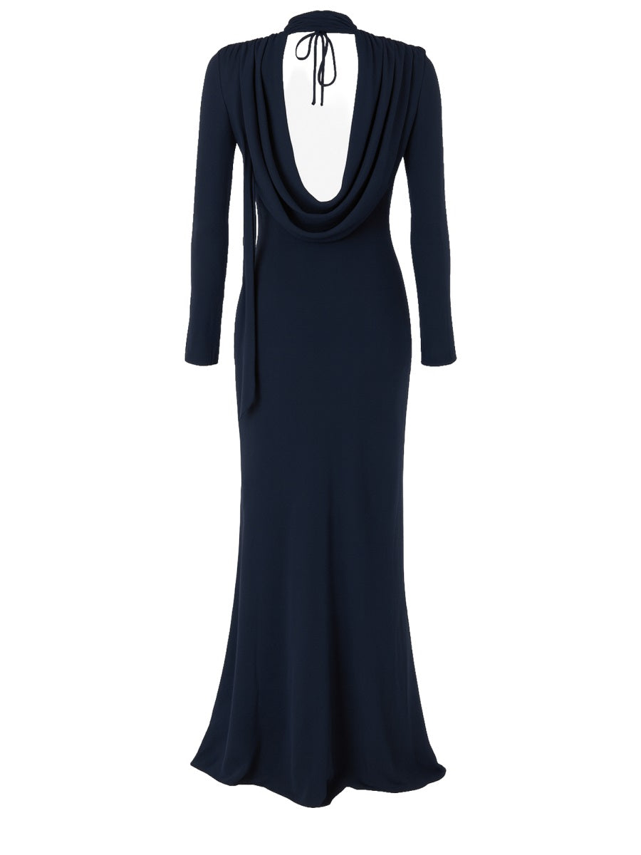 Rotate Women Long Draped Dress ROTATE