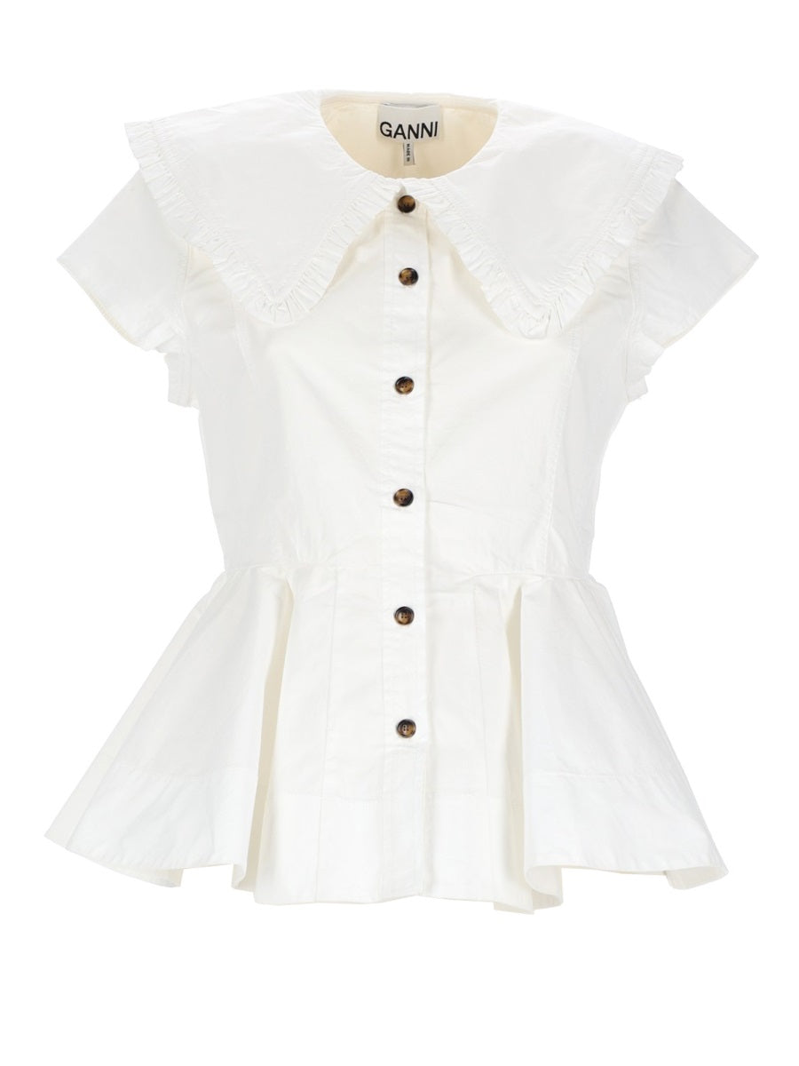 Ganni Women Ruffle Shirt GANNI