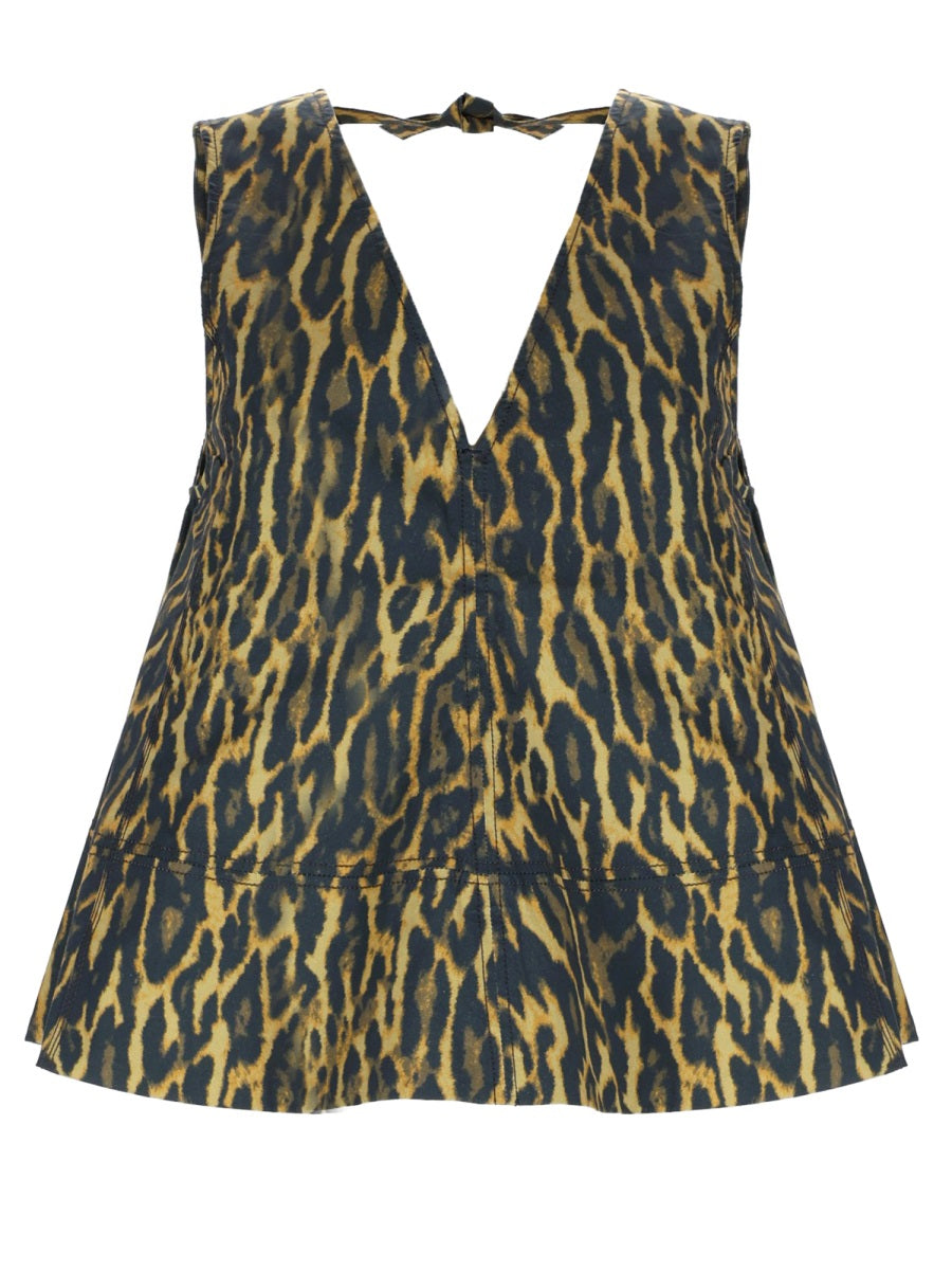 Ganni Women Top "Leopard" GANNI