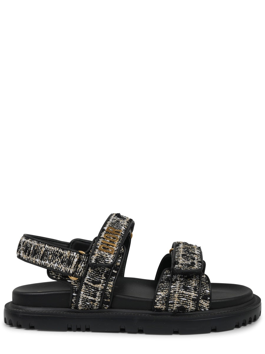 Dior Women "Cannage Tweed" Sandal CHRISTIAN DIOR