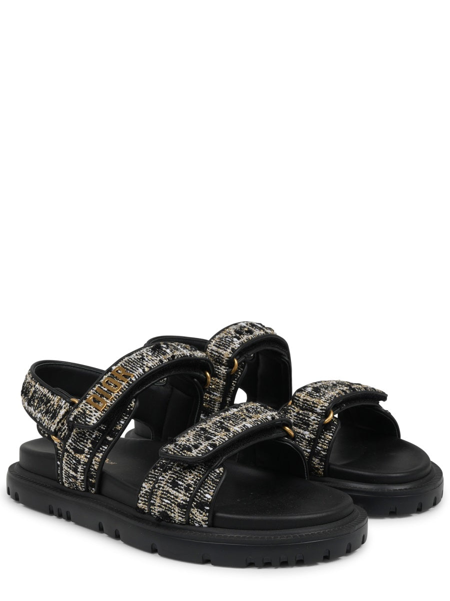 Dior Women "Cannage Tweed" Sandal CHRISTIAN DIOR
