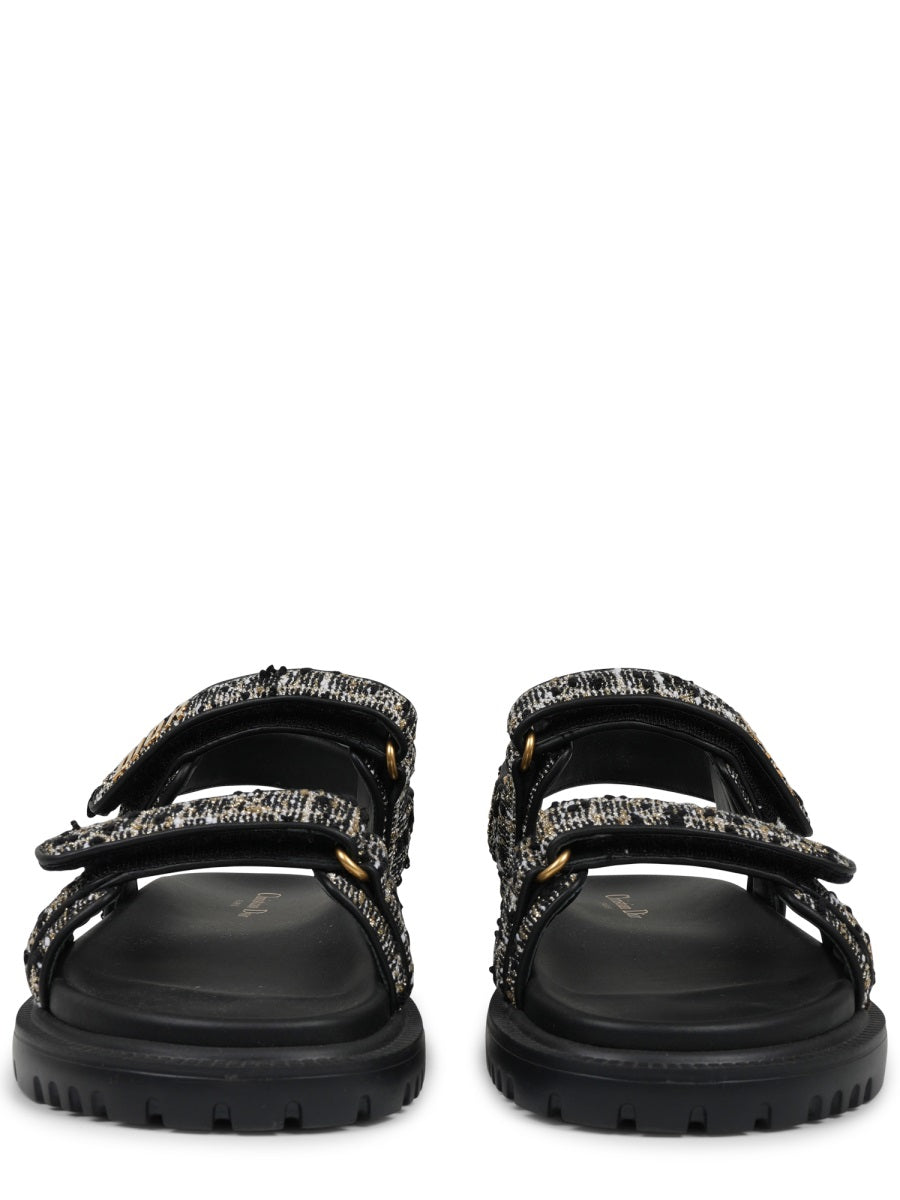 Dior Women "Cannage Tweed" Sandal CHRISTIAN DIOR