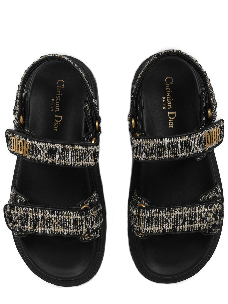 Dior Women "Cannage Tweed" Sandal CHRISTIAN DIOR