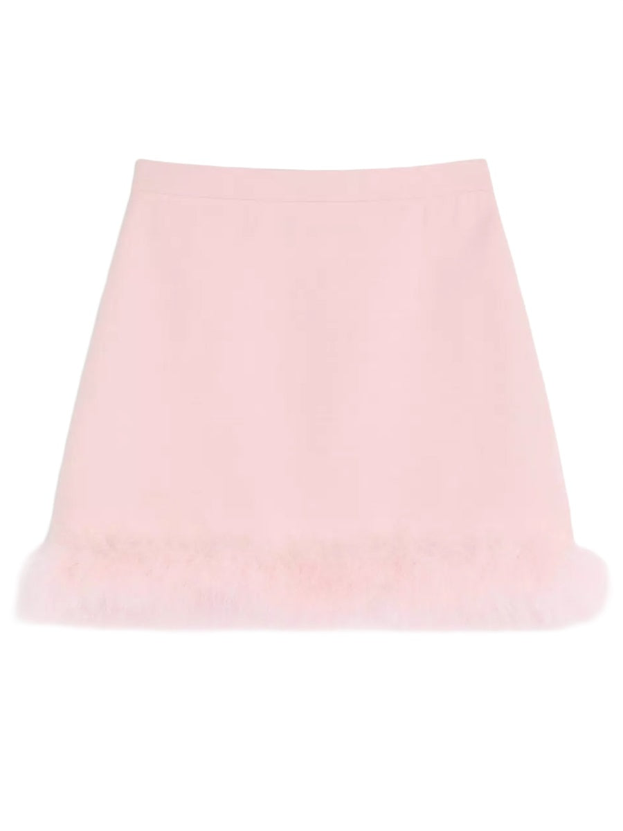 Valentino Women Miniskirt With Feathers VALENTINO