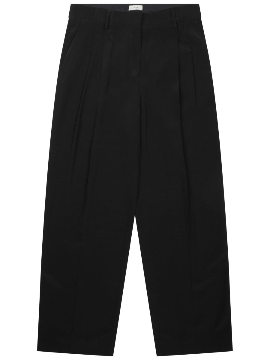 Toteme Women Straight Pants With Pleats TOTEME