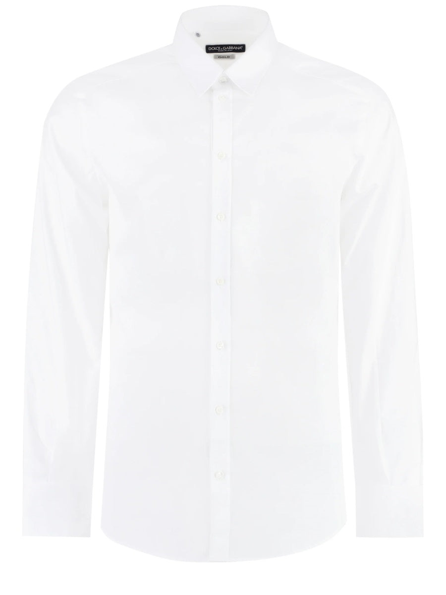 Dolce & Gabbana Men Gold Fit Cotton Shirt DOLCE & GABBANA