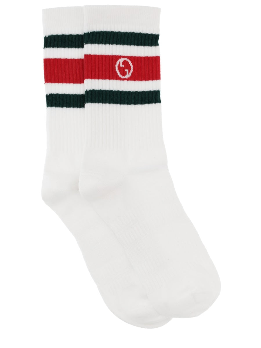 Gucci Men Round Gg Crossover Sock GUCCI