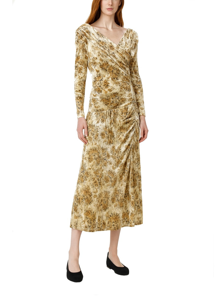 Ganni Women Long Dress With Print GANNI